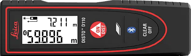 A Leica DISTO handheld laser distance measure